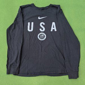 Nike Team USA Olympics Black Long Sleeve Shirt